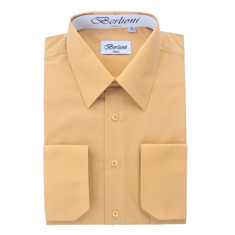mens yellow french cuff dress shirt French Cuff Dress Shirt with Bijan Yellow Piping Detail