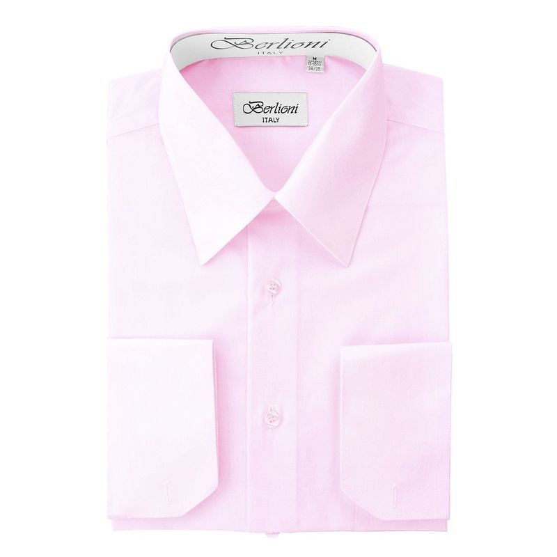 Dress Shirt Men's French Convertible Cuff XL7 17-17.5 Sleeve 36/37 Pink Dress Shirt Men's French Convertible Cuff XL7 17-17.5 Sleeve 36/37 Pink
