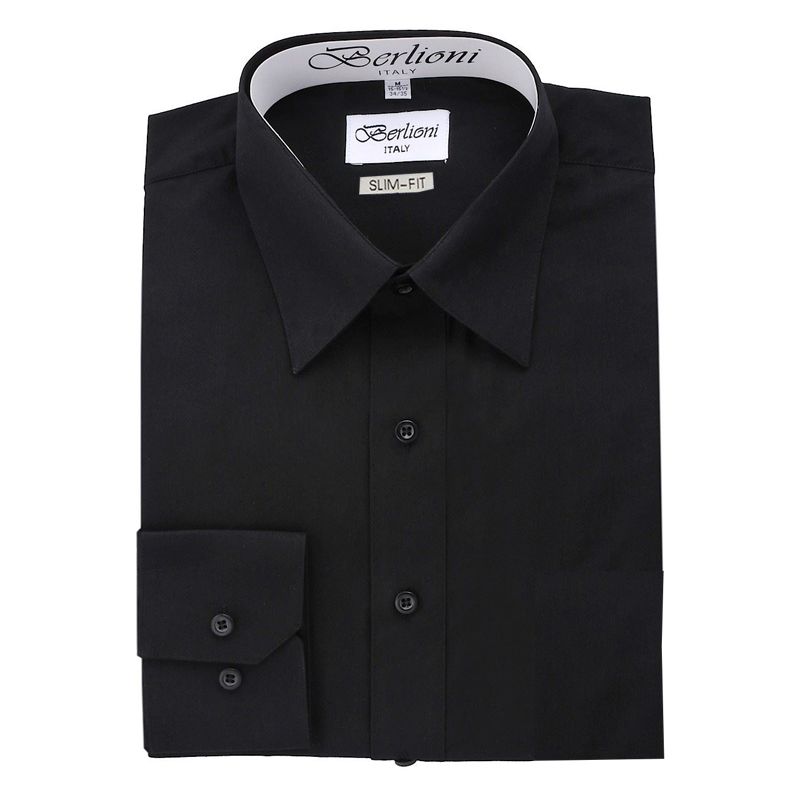 Slim-Fit Shirt | N325 | Black 2XL (18-18 1/2) 36/37 Slim-Fit Shirt | N325 | Black 2XL (18-18 1/2) 36/37