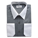 Two-Tone Dress Shirt | N°522 |Charcoal