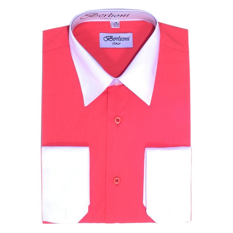 Two-Tone Dress Shirt | N531 | Coral XL(17-17 1/2) 34/35 Two-Tone Dress Shirt | N531 | Coral XL(17-17 1/2) 34/35