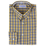 Boy's Checkered Dress Shirt | N°AW-571 | Orange Grey