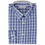 Boy's Checkered Dress Shirt | N°AW-572 | Light Blue Beige