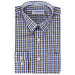 Boy's Checkered Dress Shirt | N°AW-573 | Brown Blue