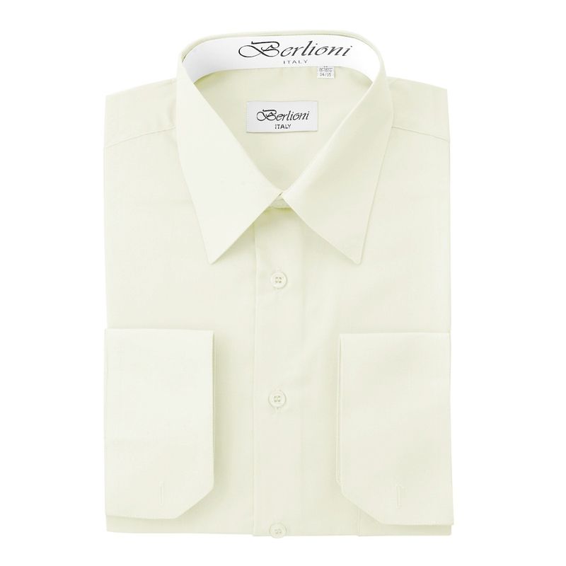 Solid French Convertible Dress Shirt  Berlioni Shirts