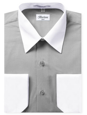 Two-Tone Dress Shirt | N°520 |Light Grey