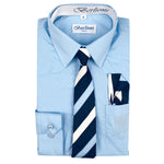 Boy's Dress Shirt/Necktie/Hanky | N°704 | Light Blue