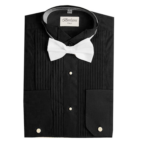 berlioni men's dress shirt Berlioni Men's Long Sleeve Dress Shirt Tie And Hanky Gift Set
